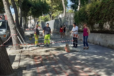 Lavori di manutenzione in viale Regina Elena