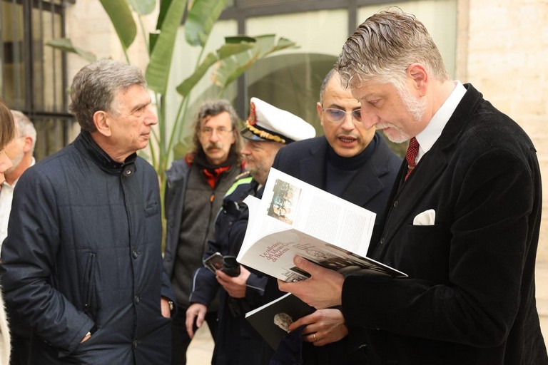 Il ministro Giuli con il sindaco Cannito e l’assessore Cilli