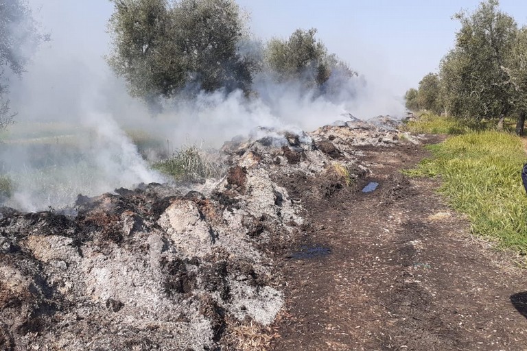 Fumo in via Callano