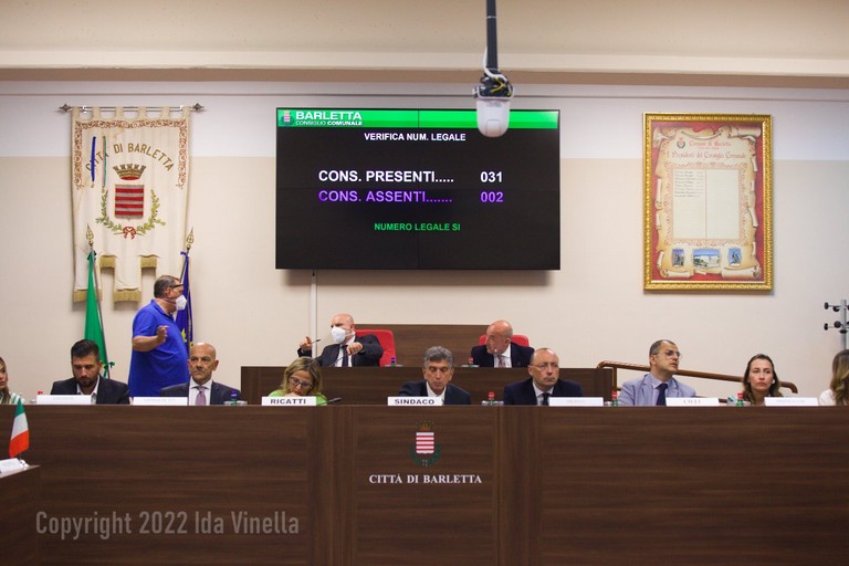 Primo consiglio comunale della nuova amministrazione Cannito. <span>Foto Ida Vinella</span>
