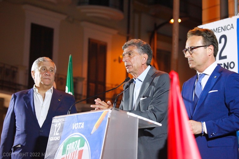 Antonio Tajani, Cosimo Cannito, Dario Damiani. <span>Foto Mario Sculco</span>