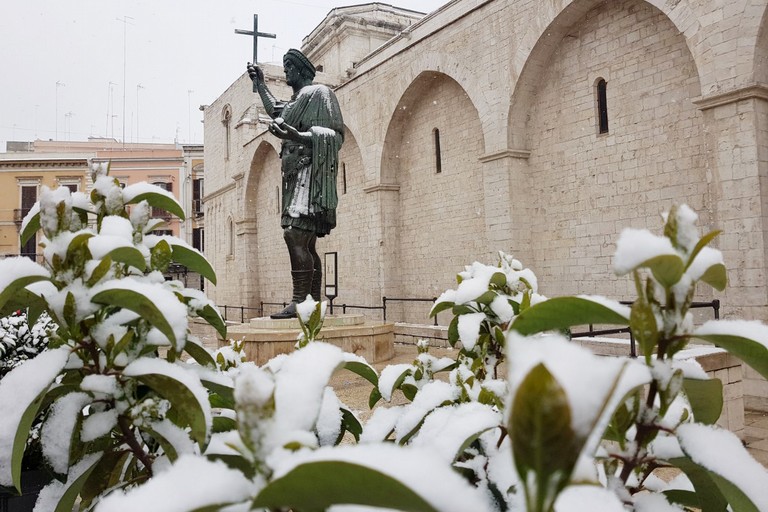 Barletta sotto la neve