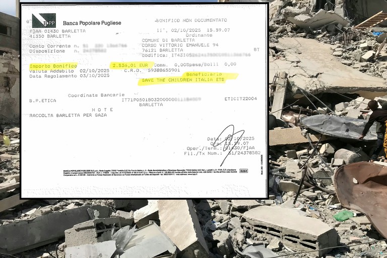 Emergenza Gaza, da Barletta raccolti più di 2.500 euro