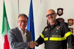 Nuova caserma dei Vigili del Fuoco BAT, Damiani incontra il comandante Quinto
