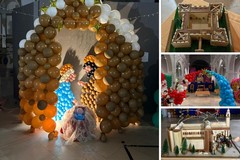 Natale, aria e tradizione: palloncini e sculture in legno in mostra a Barletta