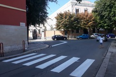 Nuova segnaletica stradale orizzontale nel centro cittadino