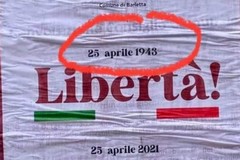 Barletta, 2 in storia: clamoroso errore sulla data del 25 aprile
