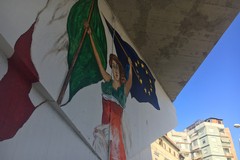 Street art, a Barletta un nuovo murale all'ombra del cavalcavia