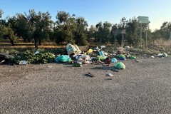 Discarica a cielo aperto sulla complanare per Montaltino