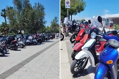 Barletta, mancanza di stalli per le moto: veicoli parcheggiati sui marciapiedi a rischio multa