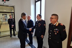 Il Generale Del Monaco in visita alla compagnia Carabinieri di Barletta