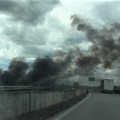 Fumo nero sulla SS16bis in zona Barletta