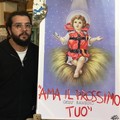 "Colui che ci salverà ", l'opera dell'artista barlettano approdata nel Tevere