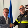 Nuova caserma dei Vigili del Fuoco BAT, Damiani incontra il comandante Quinto
