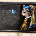 La gattina con l'orecchino di perla: nuovo murale del maestro Borgiac