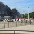 Ospedale Dimiccoli di Barletta, incendio nel parcheggio dipendenti
