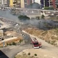 Incendio a parco dell'Umanità a Barletta