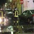 Incendio in via Montegrappa, danni ad un'automobile pargheggiata