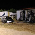 Incendio sulla Andria Barletta, fiamme in un autoparco