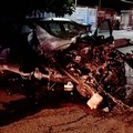Auto completamente distrutta su via Foggia, illeso il conducente