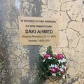 A Barletta una targa per Ahmed Saki: «La sua morte non sia inutile»