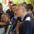 Il segretario del PD Enrico Letta a Barletta per sostenere Santa Scommegna