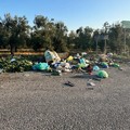 Discarica a cielo aperto sulla complanare per Montaltino