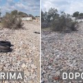 Plastica, pneumatici, metallo: ripulite le aree costiere di Barletta