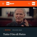 Successo su RaiSport per lo speciale televisivo  "Tutto l'Oro di Pietro "