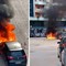Automobile in fiamme in via Indipendenza: fiamme e fumo in centro a Barletta