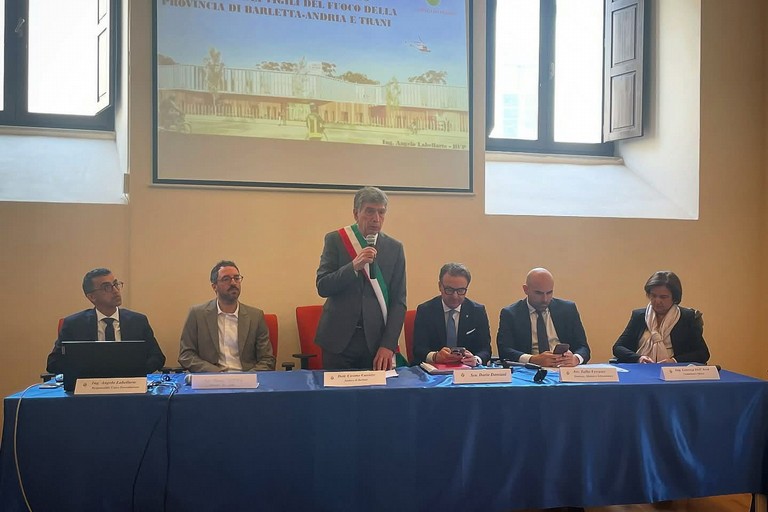 Caserma Vigili del Fuoco a Barletta, presentato il progetto a Palazzo San Domenico