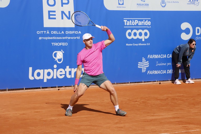 Il tennista brinannico Felix Gill, protagonista anche nel doppio. <span>Foto Cosimo Campanella</span>