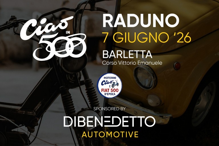 Dibenedetto Automotive protagonista al raduno "Ciao in 500" a Barletta