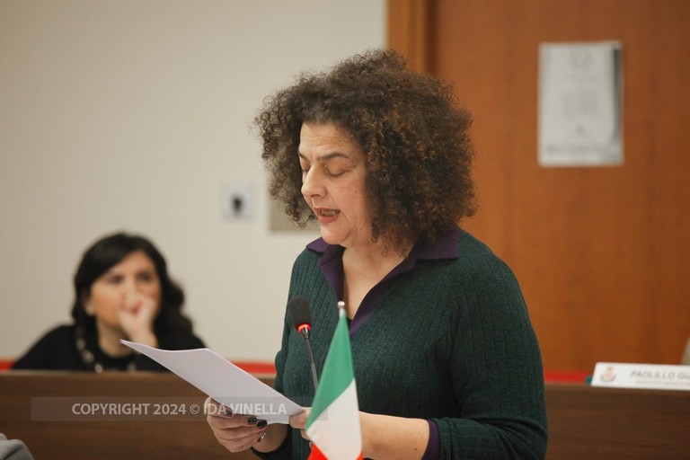 Michela Diviccaro in consiglio comunale. <span>Foto Ida Vinella</span>