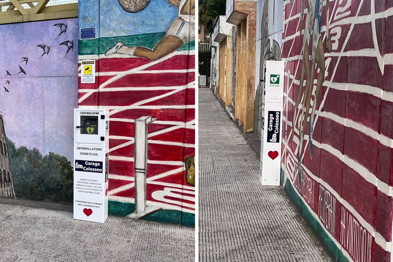 Defibrillatore in via Leonardo da Vinci