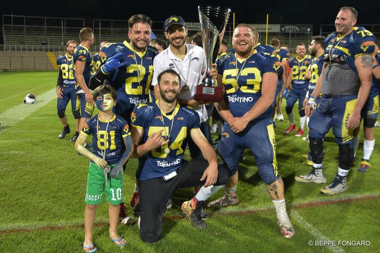 Football Americano: quattro barlettani campioni d’Italia con i Thunders Trento. <span>Foto Beppe Fongaro</span>