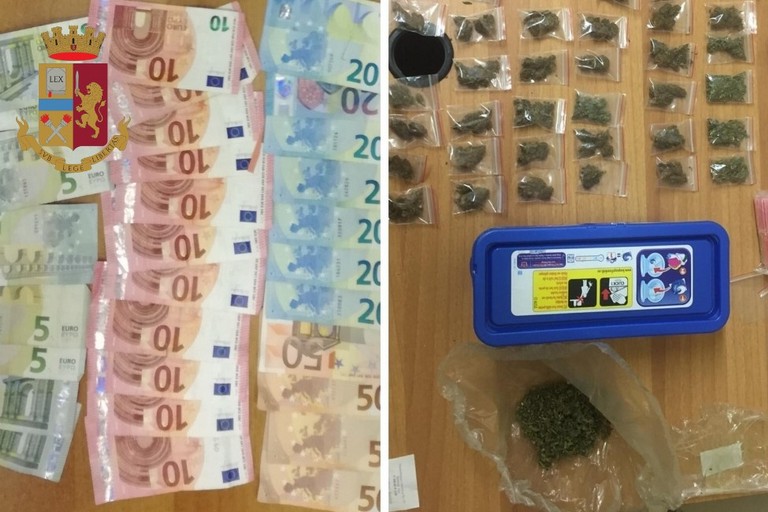 Droga e denaro sequestrati dalla Polizia