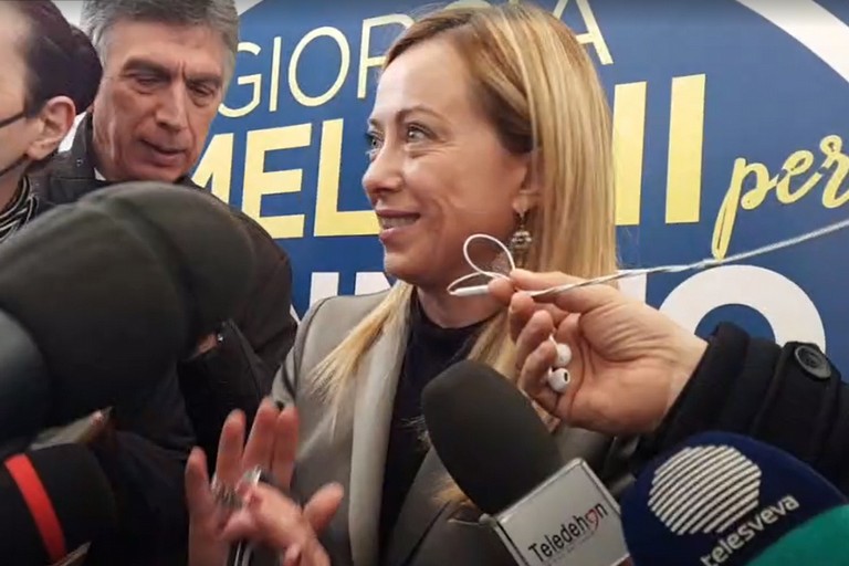 Giorgia Meloni a Barletta