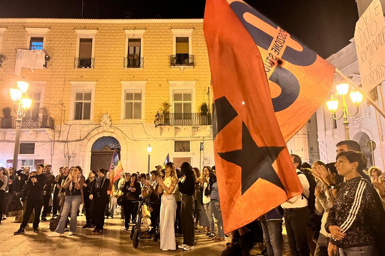 Presidio Provinciale Pro Global Sumud Flotilla in centro città: insieme per fermare il genocidio. <span>Foto Valentina Paolillo</span>