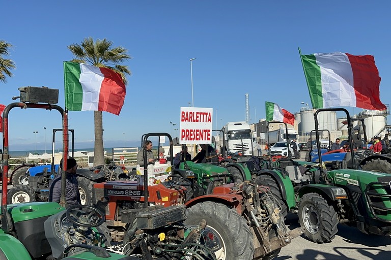 Manifestazione agricoltori a Barletta