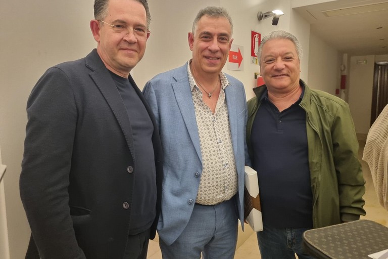 Giuseppe Di Bari e Raffaele Patella con Angelo Corbo