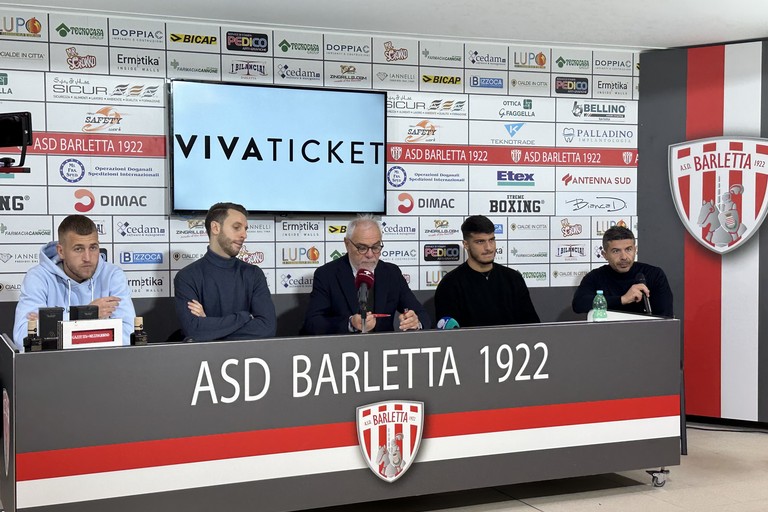 Conferenza stampa Marcello Pitino e nuovi calciatori