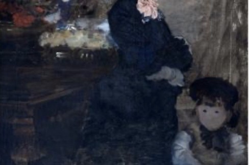 La signora De Nittis col figlio