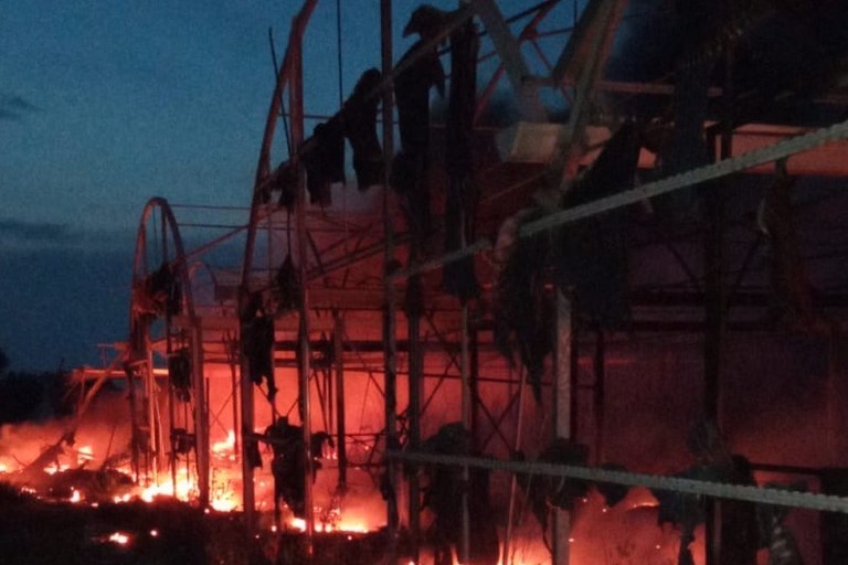Incendio vivaio Andria