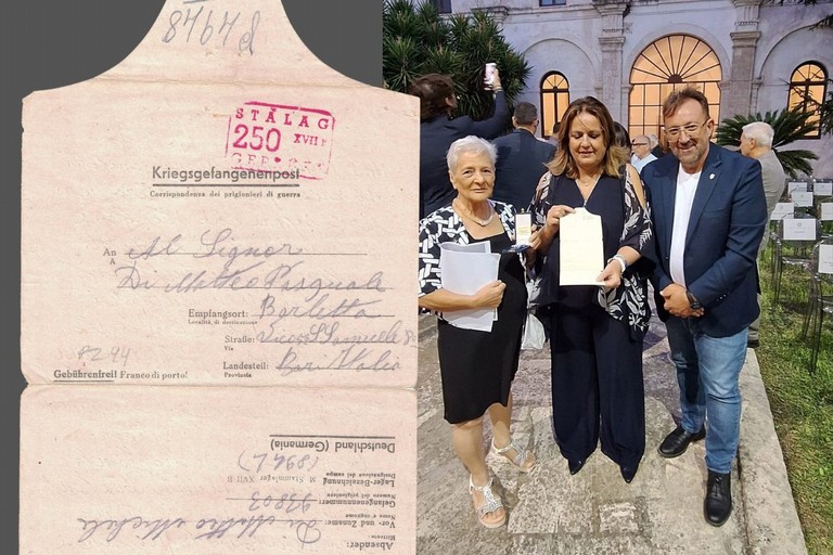 Barletta, dopo 82 anni restituita alla famiglia la lettera dell’Internato Militare Michele Dimatteo