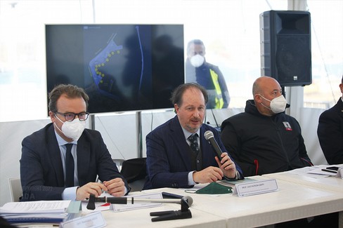Dragaggio porto di Barletta, la conferenza stampa