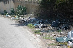 Complanare est B, vicino al Santuario vince l'immondizia