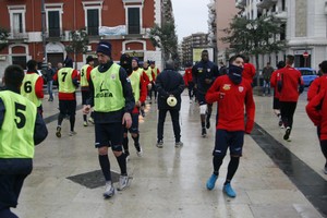 Barletta Calcio al lavoro a Piazza Aldo Moro