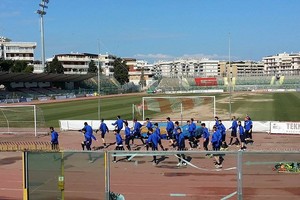 Barletta Calcio, allenamento del 17 febbraio. <span>Foto Luca Guerra</span>