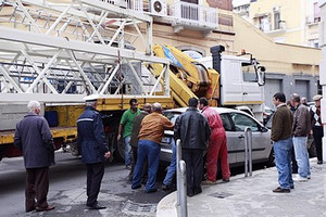 Blocco Camion Piazza Aldo Moro